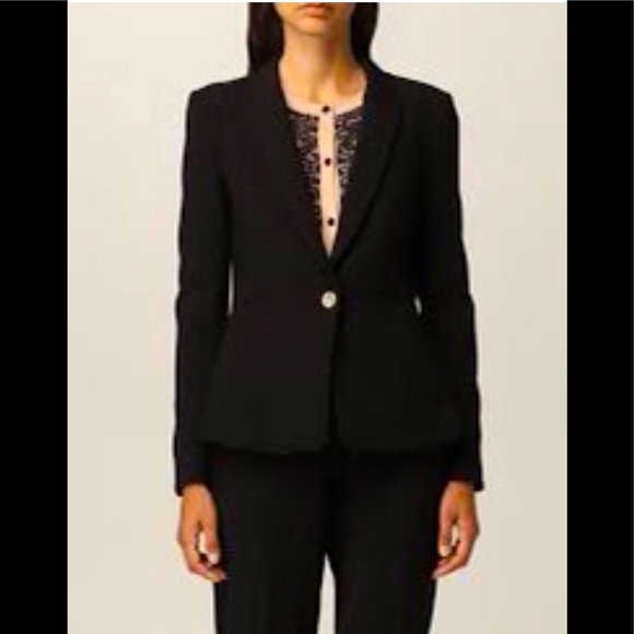 TAHARI Arthur S. Levine Classics Blazer Size 4 Work Office Career Casual Black - Picture 1 of 12
